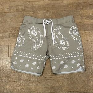 Darc Sport Wolves Green South West Stage Paisley Stage Shorts Size 32